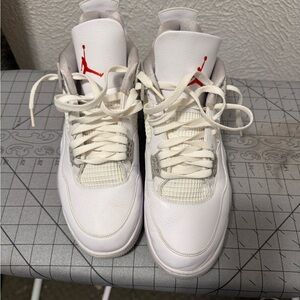 Jordan Men's White and Red Sneakers